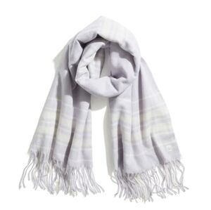 MARINE layer Exploded Plaid Scarf in Lavender Plaid